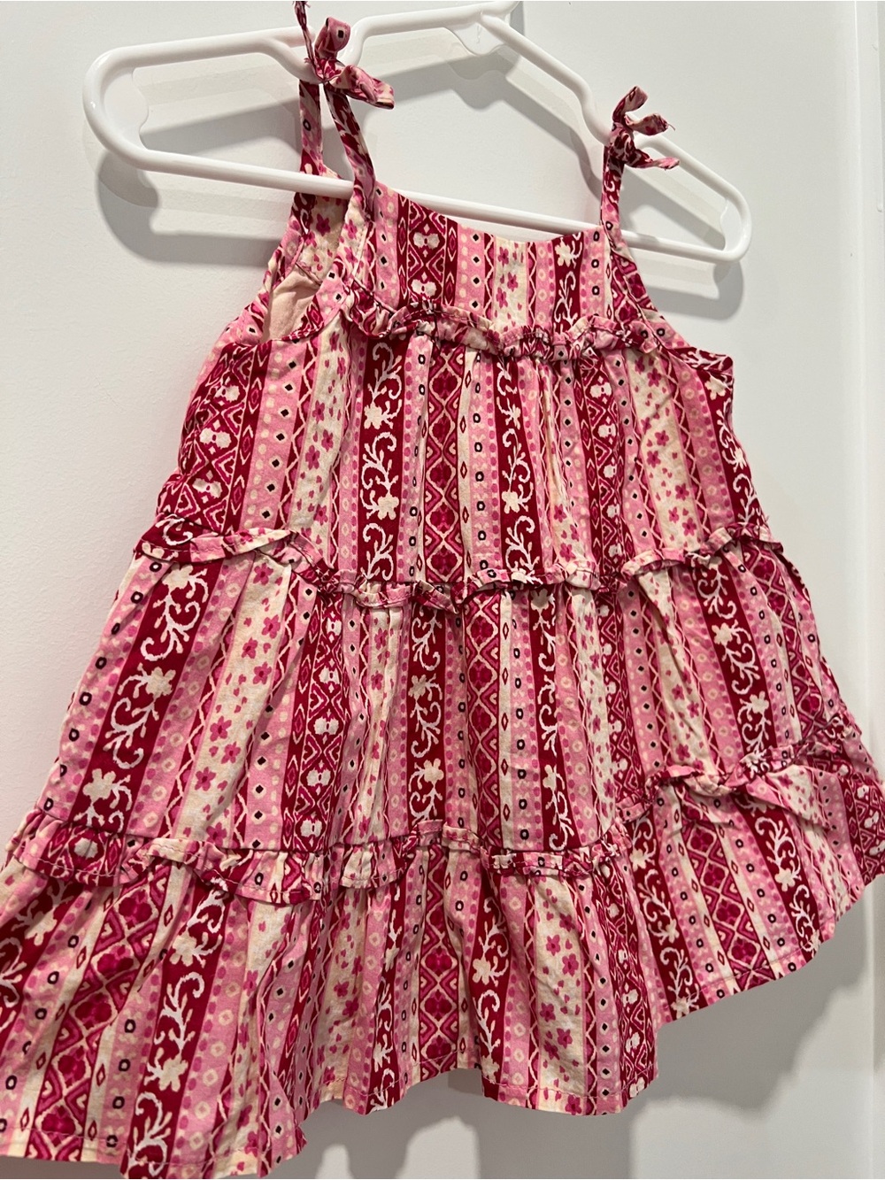 The Children’s Place Tiered Boho Sundress | 3-6 Months | Pink Floral
